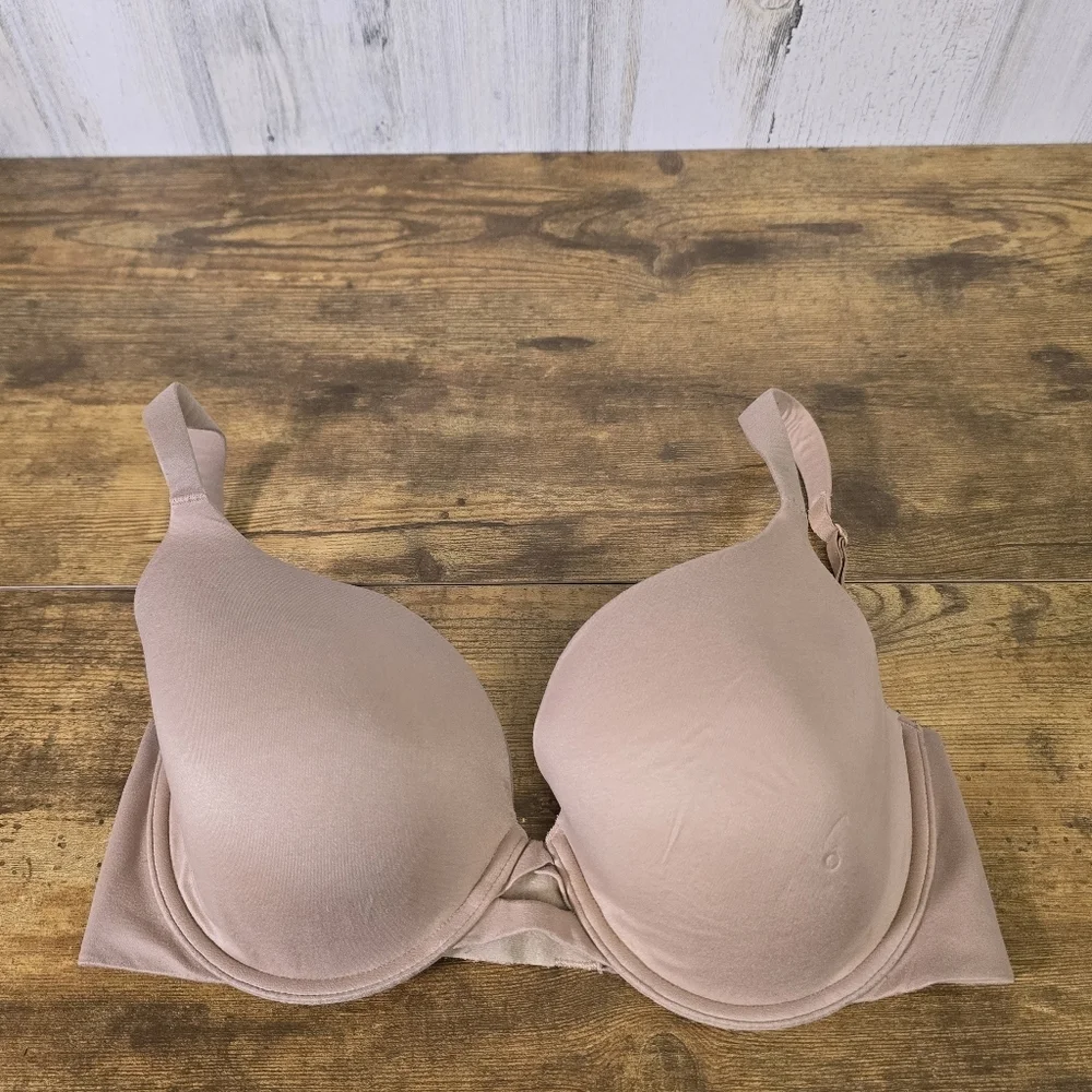 VS Victoria's secret lined perfect coverage brown bra women's size 34D